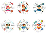 Who Am I? Round Puzzles 30pc (6 x 5pc puzzles)