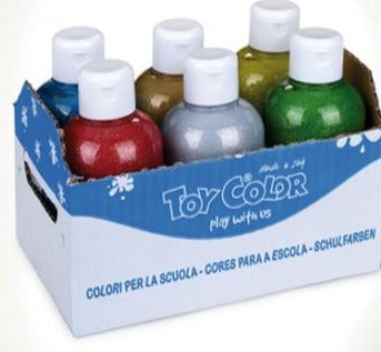 Magic Glitter Glue 250ml x 6 Colours