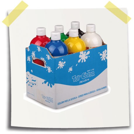 Superwashable Finger Paint, 6 Colours, 1000ml