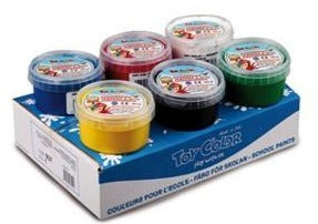 Superwashable Finger Paint Ready Mix,  6 Colour Pack, 180ml Tub