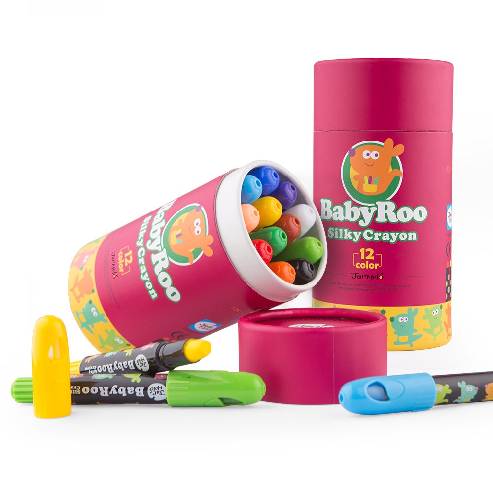 Baby Roo Silky Washable Crayons: 12 Colours