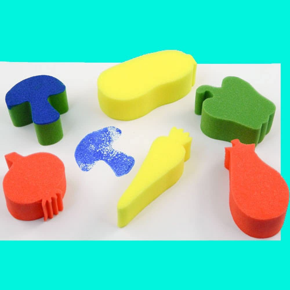 Sponge Painting Set: Vegetables  6pc