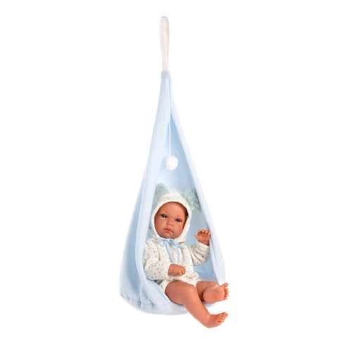 Llorens Dolls: Baby Bimbo with Blue Tent Swing 35cm