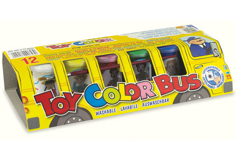 Superwashable Poster Paint Ready Mix, 12 Colours, 25ml Jar