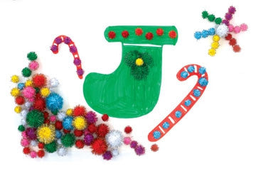 PomPoms GLITTER 200pc - iPlayiLearn.co.za