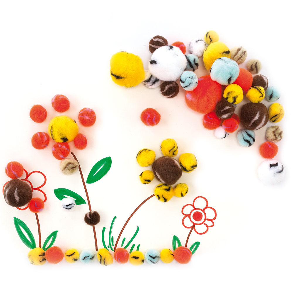PomPoms STRIPED 100pc
