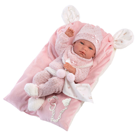 Llorens Dolls: Baby Girl with Light Pink Cushion: Nica 40cm