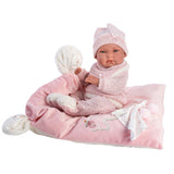 Llorens Dolls: Baby Girl with Light Pink Cushion: Nica 40cm