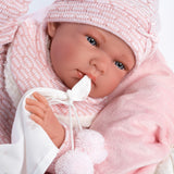 Llorens Dolls: Baby Girl with Light Pink Cushion: Nica 40cm