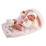Llorens Doll: Baby Girl Nica with Light Pink Sleeping Bag 40cm