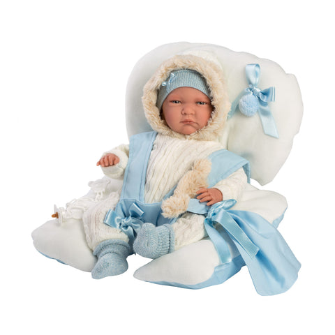 Llorens Dolls: Newborn Baby Lalo with Baby Seat 42cm