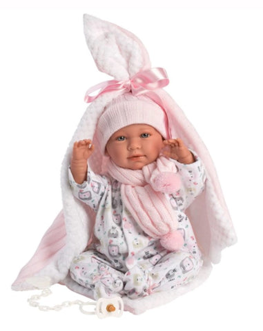 Llorens Dolls: Baby Mimi with Pink Blanket 42cm