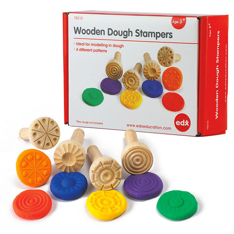 Wooden Dough Stampers 4pc