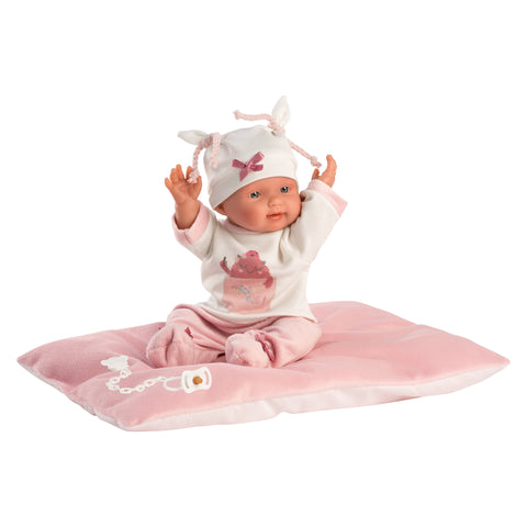 Llorens - Baby Girl Doll with Cushion, Clothing & Accessories: Bebita - 26cm