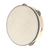 8 Inch Tambourine with Skin & 5 Bells 20cm