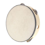 8 Inch Tambourine with Skin & 5 Bells