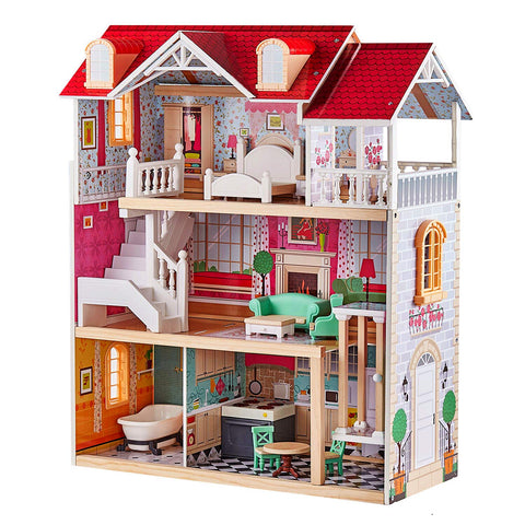 Wooden Doll House with Elevator