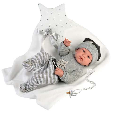 Llorens Dolls: Newborn Tino Doll with Star Blanket 43cm