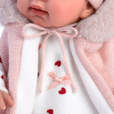 Llorens Dolls: Newborn Tina with Pink Hoodie Vest 44cm