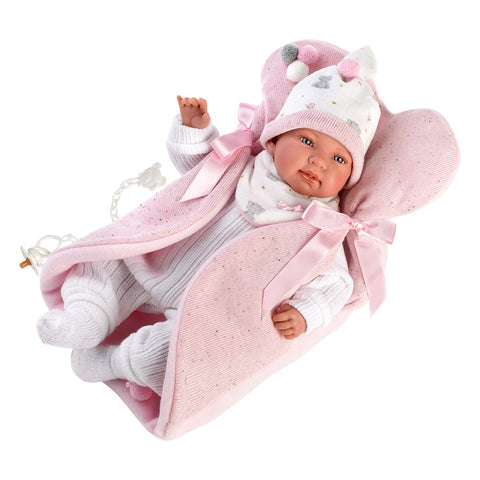Llorens Dolls: Newborn Tina with Pink Changing Mat 44cm