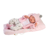 Llorens Dolls: Newborn Tina with Pink Cushion 44cm
