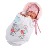 Llorens Dolls: Newborn Tina with Pink Sleeping Bag 44cm