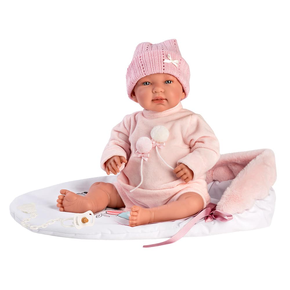 Llorens Dolls: Newborn Tina with Pink Sleeping Bag 44cm