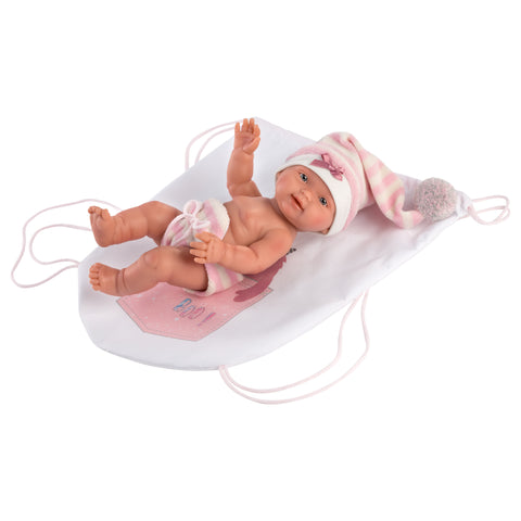 Llorens - Newborn Baby Girl Doll with Baby Bag, Clothing & Accessories: Bebita - 26cm