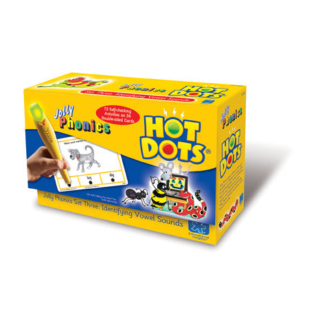 Hot Dots® Jolly Phonics Identifying Vowel Sounds - iPlayiLearn.co.za
 - 1