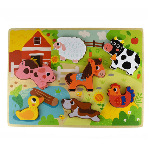 Chunky Wooden Puzzle: Farm Animals 8pc