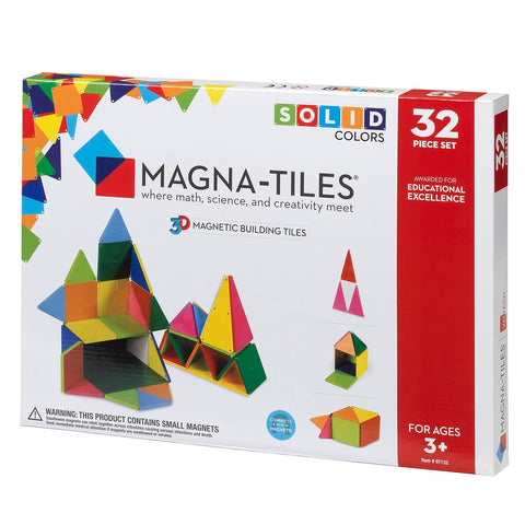Magna-Tiles® Solid Colors 32-Piece Set