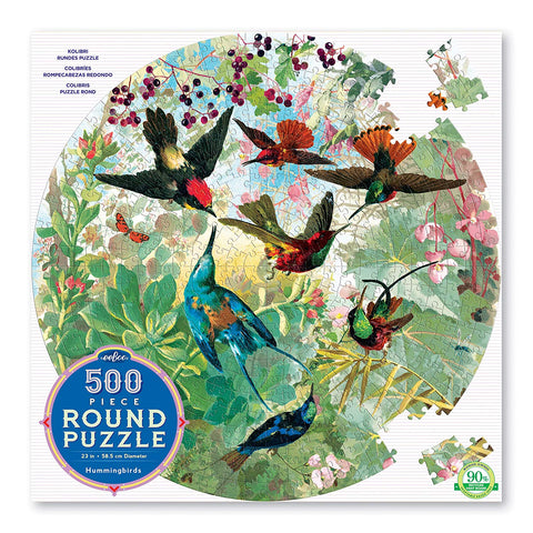 Hummingbirds Round Puzzle 500pc