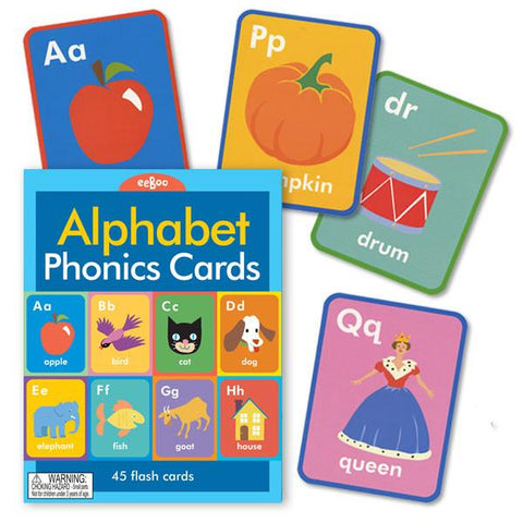 Alphabet Phonics Flash Cards: Upper & Lower Case