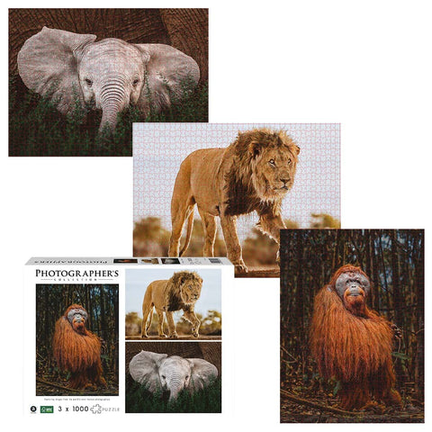 Photographers Collection: Into the Wild: 3 x1000pc Puzzle Bundle