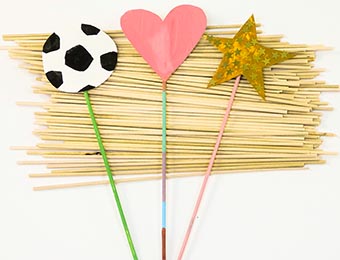 Natural Round Sticks 100pc