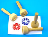 Wooden Paint & Dough Stampers 4pc