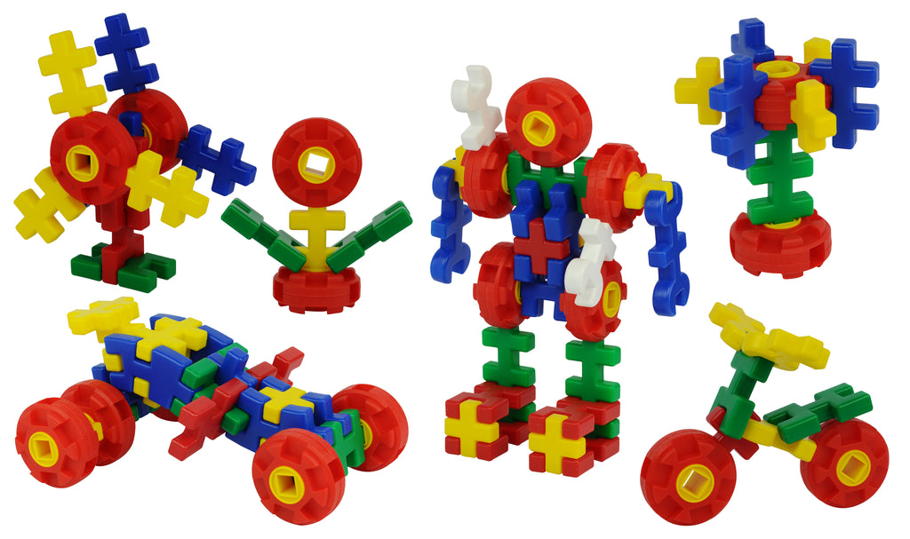 Multi Blocks with Wheels 46pc in polybag