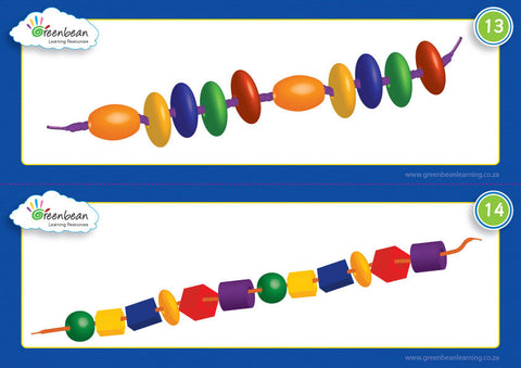 Activity Cards Lacing Beads - iPlayiLearn.co.za