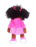 African Girl Moving Mouth Hand Puppet 39cm