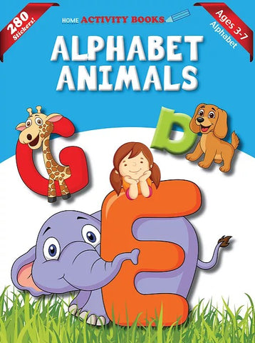 Activity Book with Stickers: Alphabet Animals / Alfabet Diere