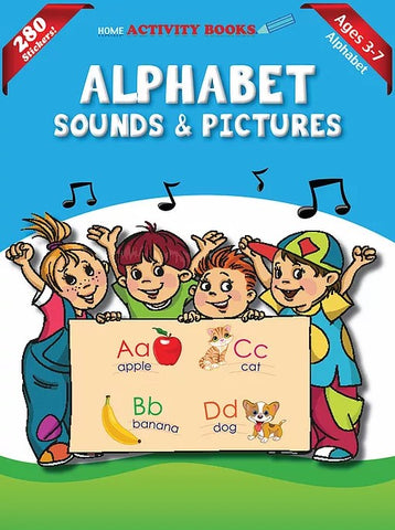 Activity Book with Stickers: Alphabet Sounds & Picures / Alfabet Klanke en Prente