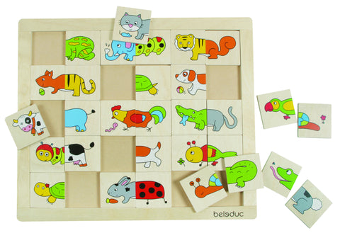 Match & Mix Puzzle: Animals 30pc (336 x 289 x 9mm) - iPlayiLearn.co.za
 - 1