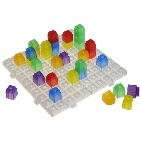 Translucent Unifix Counting Cubes 100pcs with Baseboard