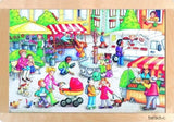 Frame Puzzle: Market 24pc (405 x 283 x 8mmm) - iPlayiLearn.co.za