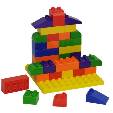 Building Blocks with Play Board 73pc Container