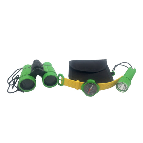 Nature Survival Kit: Binocular with Lanyard & Compass (Polybag)