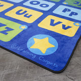 Learning Carpet: Alphabet Stars: Blue and Green – Rectangle Large