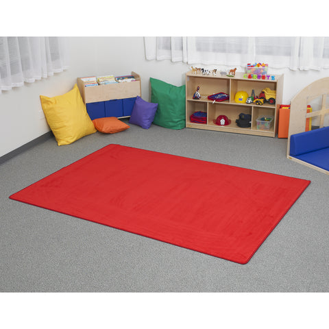 Learning Carpet: Red Solid - Rectangle Small