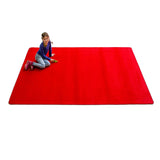 Learning Carpet: Red Solid - Rectangle Small