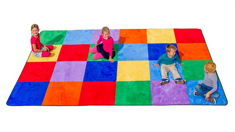 Learning Carpet: Colourful Grid – Rectangle Large